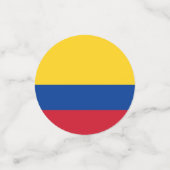 Tabel confetti met de vlag van Colombia (Kleine voorkant)