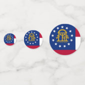 Tabel confetti met de vlag van Georgië, VS (Achterkanten)