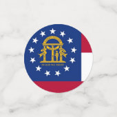 Tabel confetti met de vlag van Georgië, VS (Kleine voorkant)