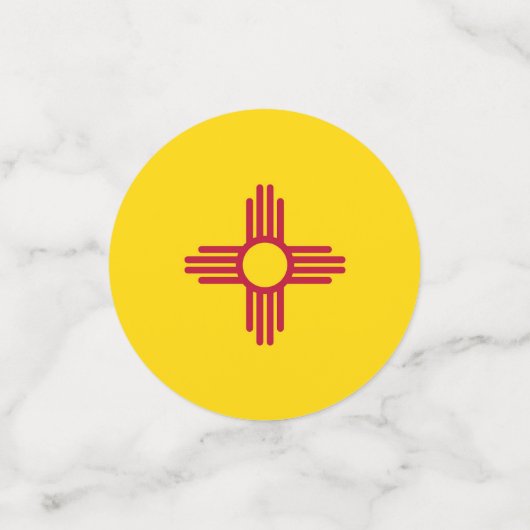 Tabel confetti met de vlag van New Mexico (Kleine voorkant)