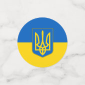 Tabel confetti met de vlag van Oekraïne (Kleine voorkant)