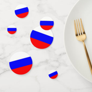 Tabel confetti met de vlag van Rusland