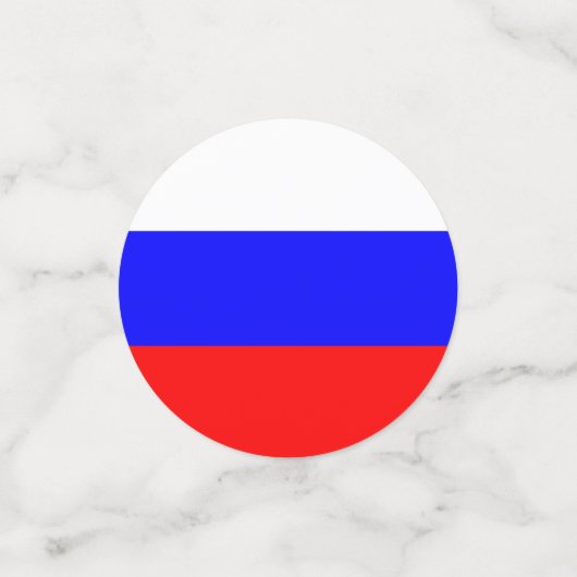 Tabel confetti met de vlag van Rusland (Kleine voorkant)