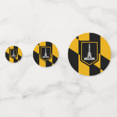 Tabel confetti met vlag van Baltimore City, Vereni (Voorkanten)