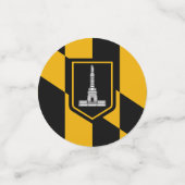 Tabel confetti met vlag van Baltimore City, Vereni (Kleine voorkant)