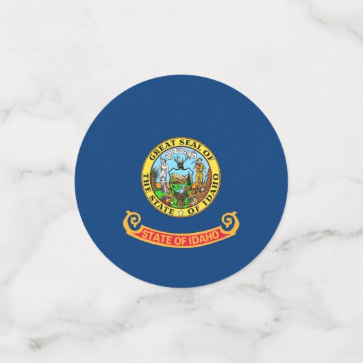 Tabel confetti met vlag van Idaho, Verenigde State (Kleine voorkant)
