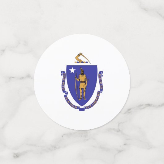 Tabel confetti met vlag van Massachusetts (Kleine voorkant)