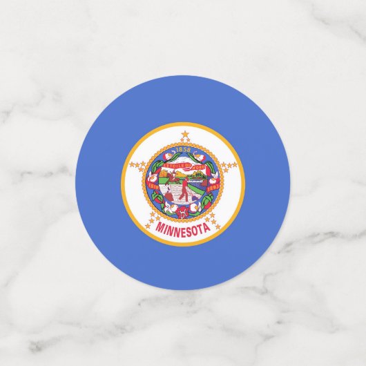Tabel confetti met vlag van Minnesota (Kleine voorkant)