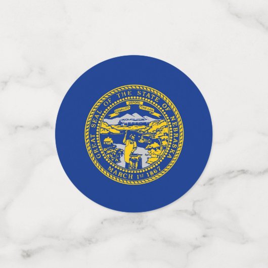 Tabel confetti met vlag van Nebraska (Kleine voorkant)