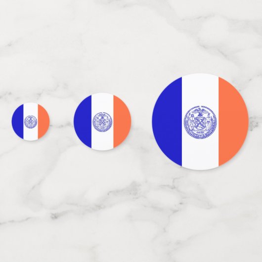 Tabel confetti met vlag van New York City (Achterkanten)