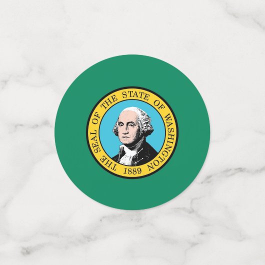 Tabel confetti met vlag van Washington (Kleine voorkant)