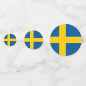 Tabel confetti met vlag van Zweden (Voorkanten)