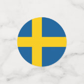 Tabel confetti met vlag van Zweden (Kleine voorkant)