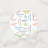 Tabel Confetti november, 26 oktober (Kleine voorkant)