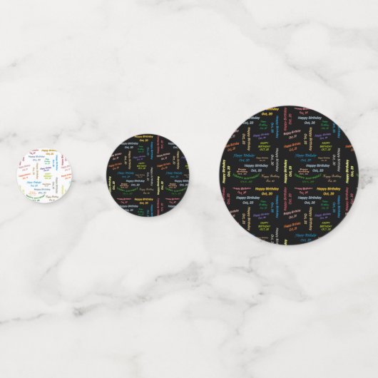 Tabel Confetti oktober, 20 september (Voorkanten)