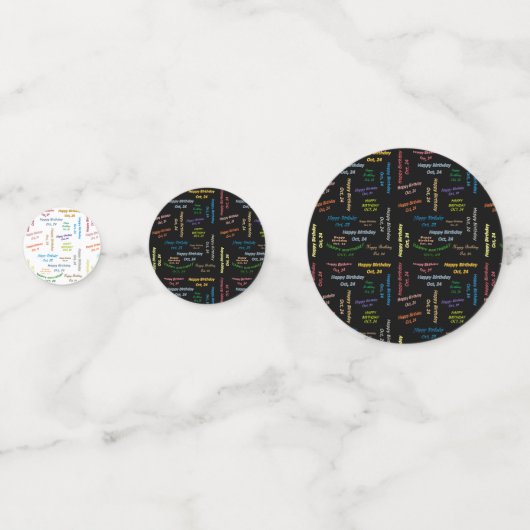 Tabel Confetti oktober, 24 februari (Voorkanten)