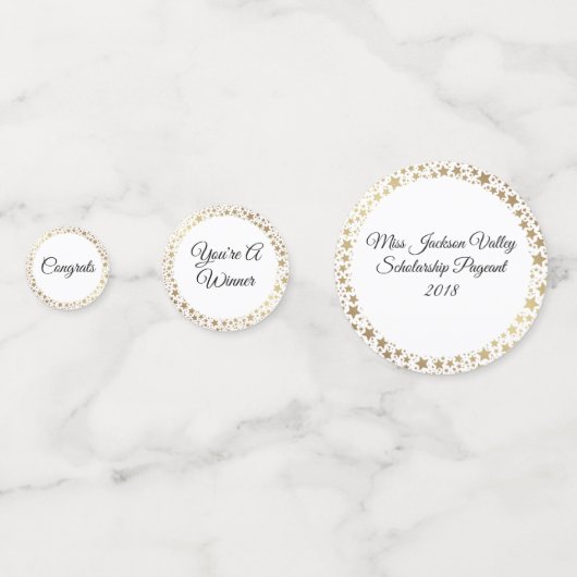 Tabel Confetti-Pageant Mix 3 Onze constanten Confetti (Voorkanten)