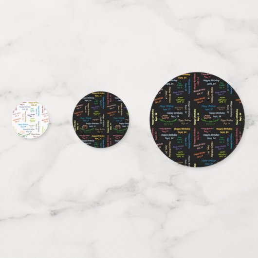 Tabel Confetti september, 14 februari (Voorkanten)