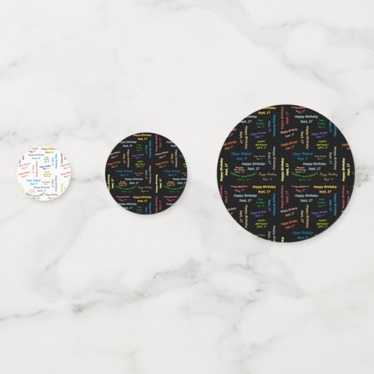 Tabel Confetti september, 17 februari (Voorkanten)