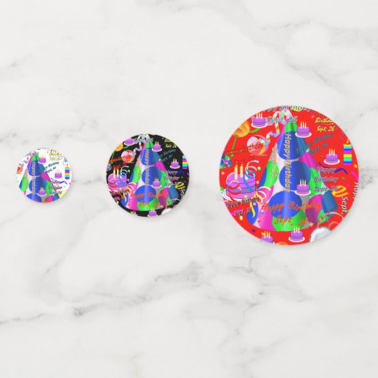 Tabel Confetti september, 26 oktober (Voorkanten)