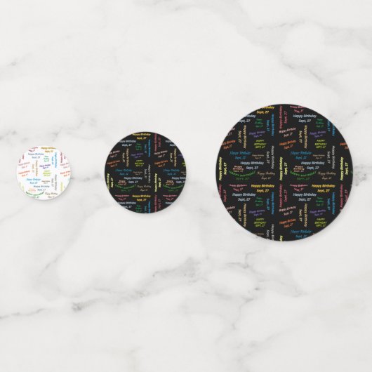 Tabel Confetti september, 27 oktober (Voorkanten)