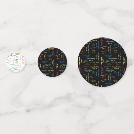 Tabel Confetti september, 30 september (Voorkanten)