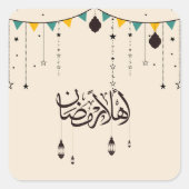 Tabel Confetti Vierkante Sticker (Voorkant)