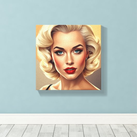 Tabel Deco (1950's) Canvas Afdruk (Insitu (Houten vloer))