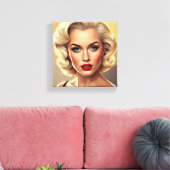 Tabel Deco (1950's) Canvas Afdruk (Insitu (Woonkamer))