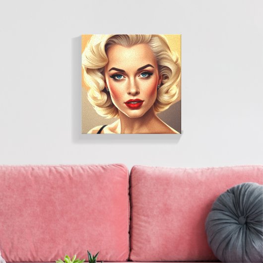 Tabel Deco (1950's) Canvas Afdruk (Insitu (Woonkamer))