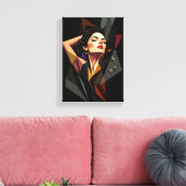 Tabel Deco ( Art Abstract uit Vrijheid ) Canvas Afdruk (Insitu (Woonkamer))