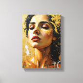 Tabel Deco (Goud van La Grace Féminine) Canvas Afdruk (Voorkant)