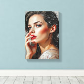 Tabel Deco ( Intensity ) Portret Beauty Canvas Afdruk (Insitu (Houten vloer))