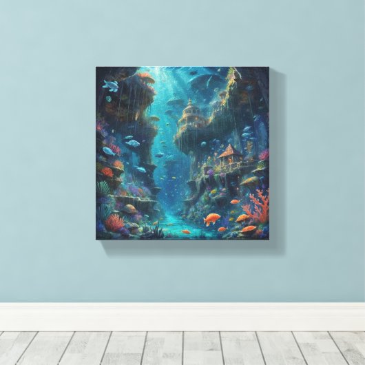 Tabel Deco ( Marin Enchantée ) Canvas Afdruk (Insitu (Houten vloer))