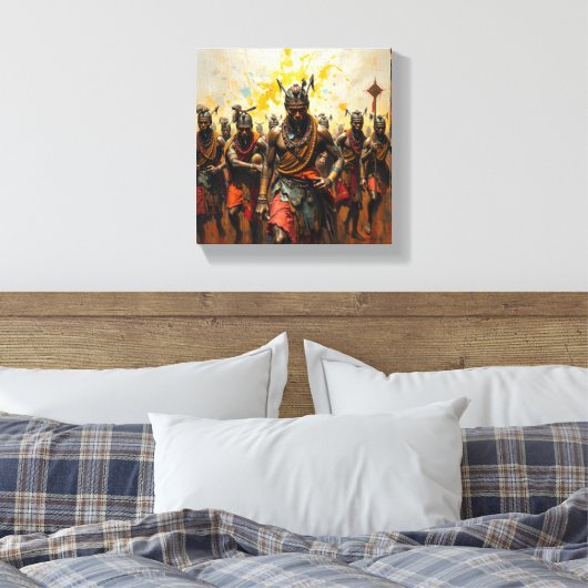Tabel Deco ( Massai Warrior ) Canvas Afdruk (Insitu (Slaapkamer))