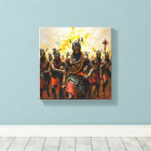 Tabel Deco ( Massai Warrior ) Canvas Afdruk (Insitu (Houten vloer))