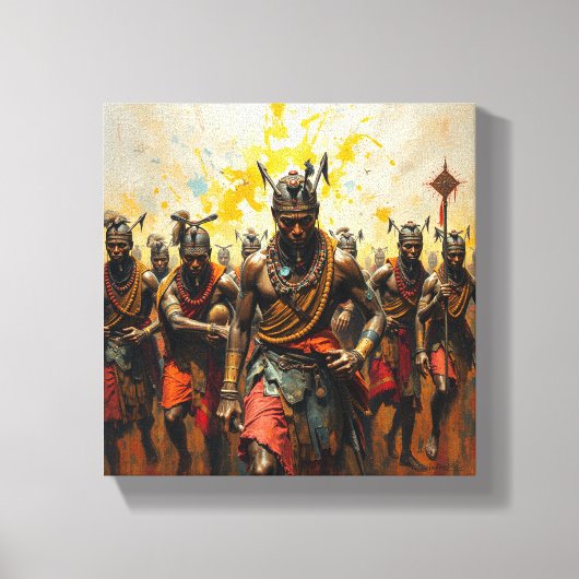 Tabel Deco ( Massai Warrior ) Canvas Afdruk (Voorkant)