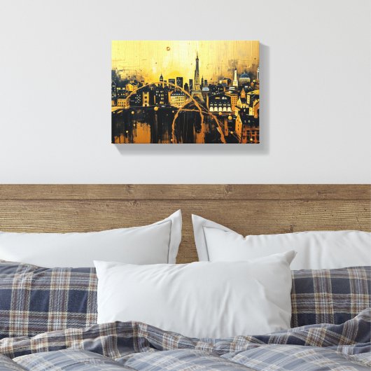 Tabel Deco (plaats licht) Canvas Afdruk (Insitu (Slaapkamer))