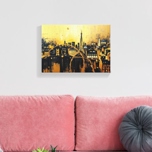 Tabel Deco (plaats licht) Canvas Afdruk (Insitu (Woonkamer))