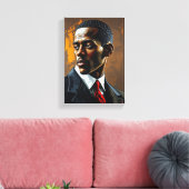 Tabel Deco ( Presence ) Portret Chic Man Canvas Afdruk (Insitu (Woonkamer))