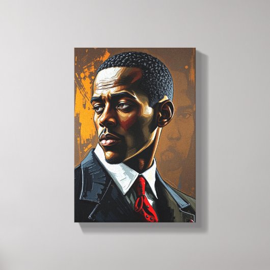 Tabel Deco ( Presence ) Portret Chic Man Canvas Afdruk (Voorkant)