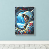 Tabel Deco (ruimtevaarder) Canvas Afdruk (Insitu (Houten vloer))