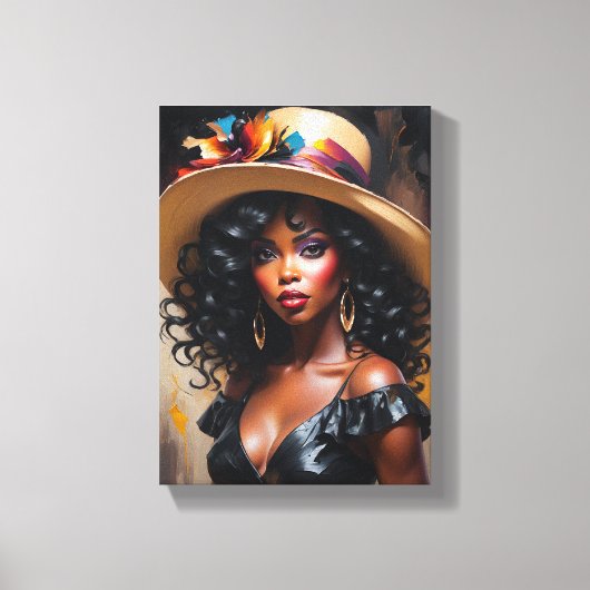 Tabel Deco (The Grace) Portret D'une Diva Canvas Afdruk (Voorkant)