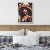 Tabel Deco (The Grace) Portret D'une Diva Canvas Afdruk (Insitu (Slaapkamer))