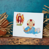 Tabel Easel & Canvas: Archangels, Uriel en Jezus Fotoplaat (Zijkant)