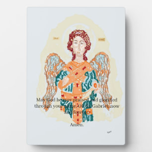 Tabel Easel & Canvas: Archangle Gabriel, gebed Fotoplaat