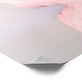 Tabel Elegant roze roze roodbruiningspremies Poster (Hoek)