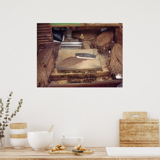 Tabel en gereedschap, Cigar Rolling TableH. Upmann Poster (Keuken)