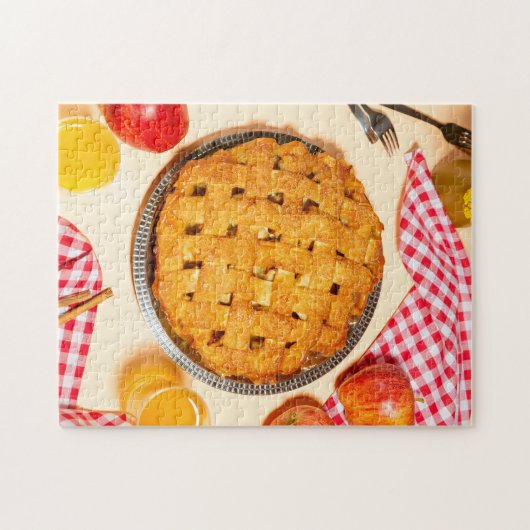 Tabel en ronde Homemade Pie Legpuzzel (Horizontaal)