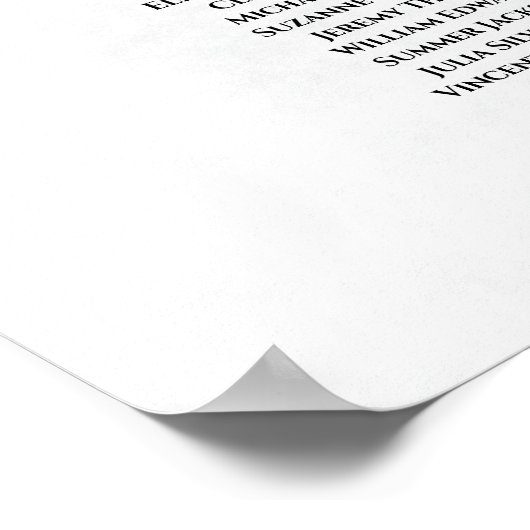 Tabel Eucalyptus Lavender Wedding Seating Chart Poster (Hoek)